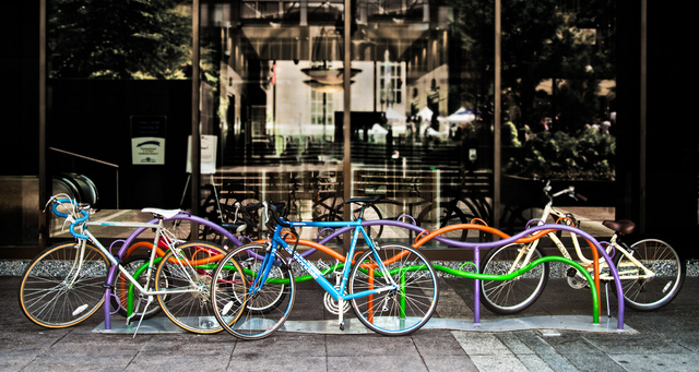 Bikes on Fountail Square